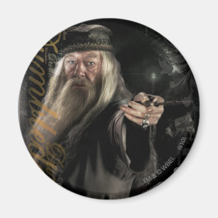 Dumbledore Script Logo Magnet