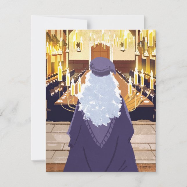 Dumbledore Speaking in the Hogwarts Great Hall Card (Front)
