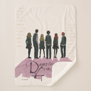 Dumbledore's Army Illustration Sherpa Blanket