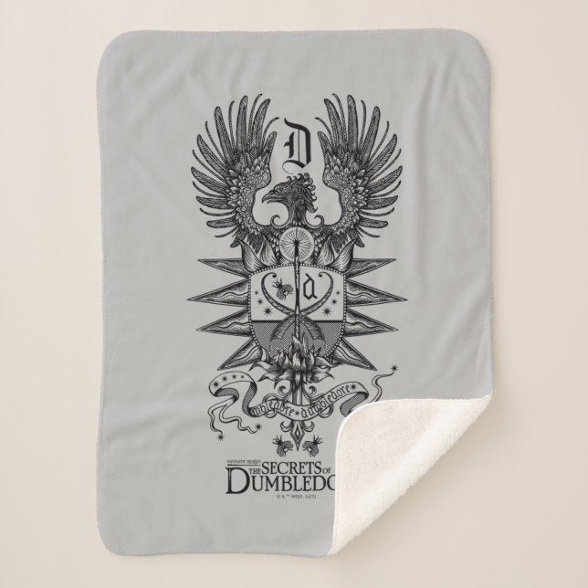 Dumbledore's Crest Sherpa Blanket (Front)