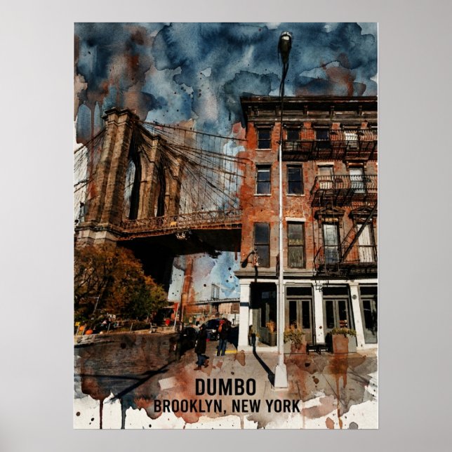 DUMBO Brooklyn New York — Iconic Bridge Poster (Front)
