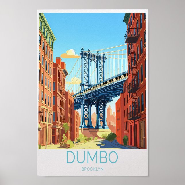 Dumbo Travel Poster Dumbo New York Wall (Front)