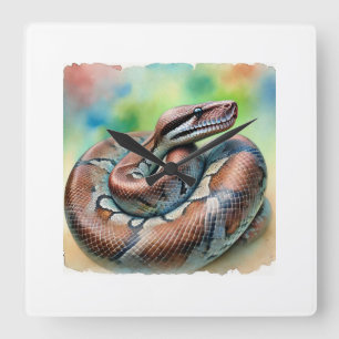Dumerils boa 110924AREF130 - Watercolor Square Wall Clock