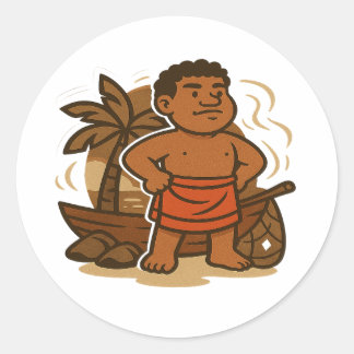 Dumi Island Guardian Classic Round Sticker