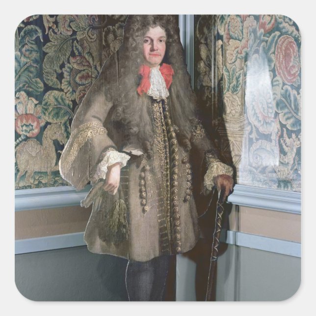 Dummy board figure of a man, c.1690 square sticker (Front)