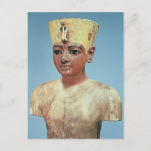Dummy' of the young Tutankhamun wearing Postcard