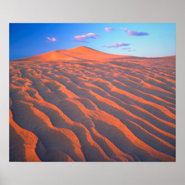 Dumont Dunes, Sand Dunes and Clouds Poster (Front)