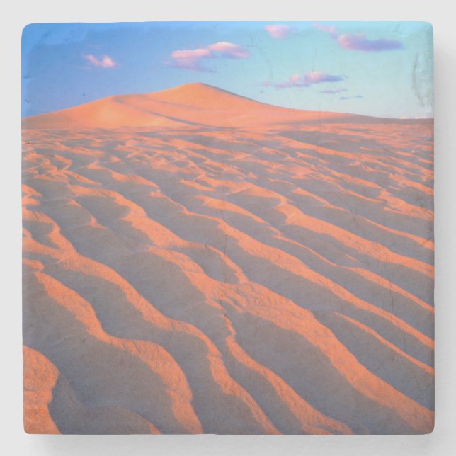 Dumont Dunes, Sand Dunes and Clouds Stone Coaster (Front)