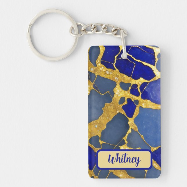 Dumortierite Quartz Inspired Keychain (02) (Front)