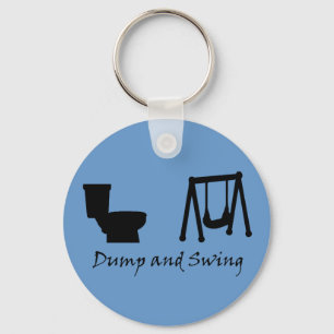 Dump and Swing - Ultimate Frisbee (dark) Keychain
