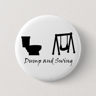 Dump and Swing - Ultimate Frisbee (light) 6 Cm Round Badge
