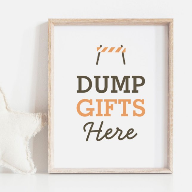 Dump Gifts Here Construction Birthday Sign (Creator Uploaded)