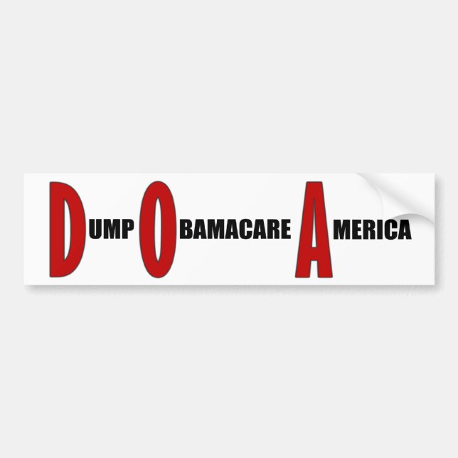 Dump Obamacare America Bumper Sticker (Front)