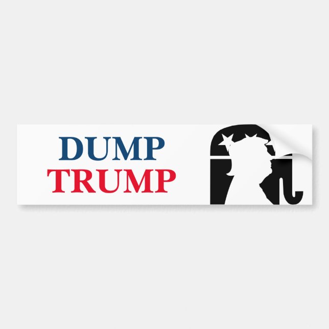 Dump President Donald Trump Political Bumper Sticker (Front)