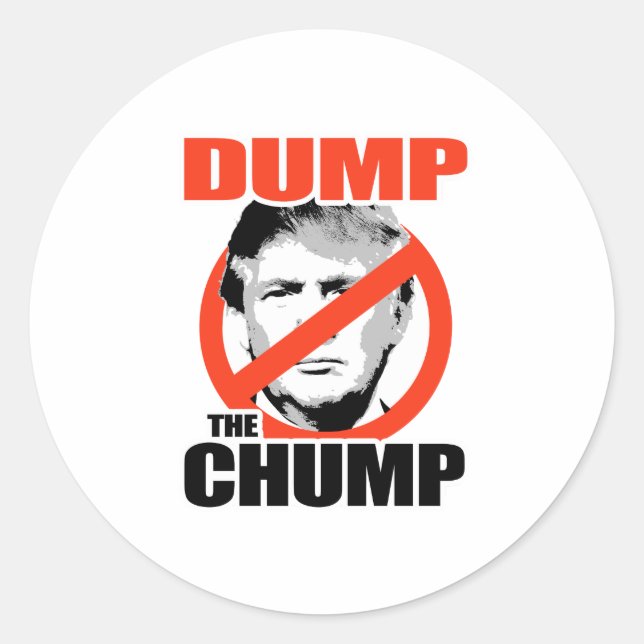 Dump the Chump Trump Classic Round Sticker (Front)