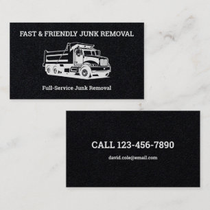 Dump Trailer Junk Removal Business Card