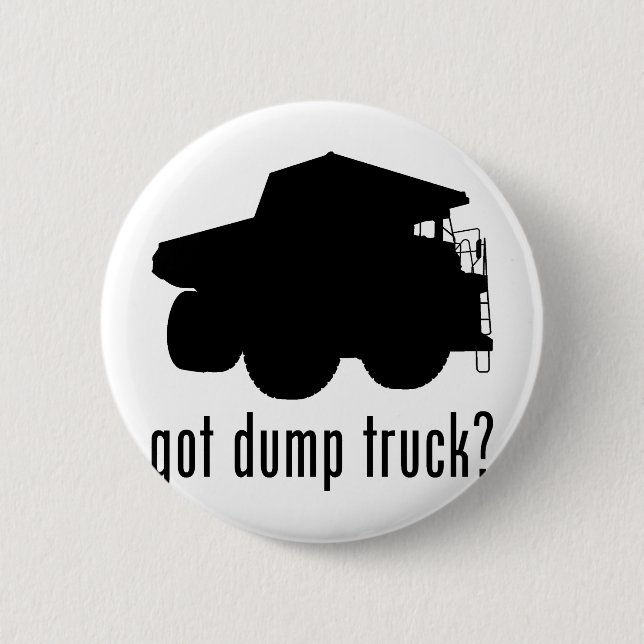 Dump Truck 6 Cm Round Badge (Front)