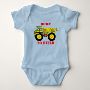Dump Truck Baby Jersey Bodysuit