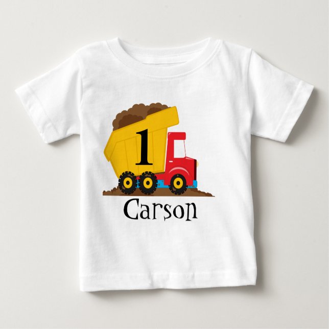 Dump Truck Birthday T-Shirt (Front)