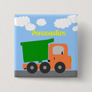 Dump Truck Button Badge