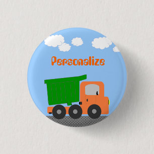 Dump Truck Button Badge