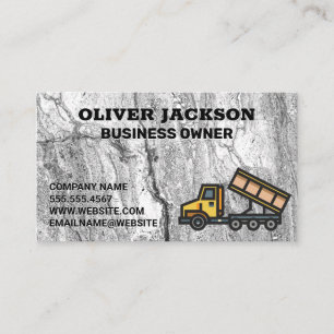 Dump Truck   Concrete Rock Texture Business Card