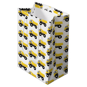 Dump Truck Construction Trucks  Medium Gift Bag