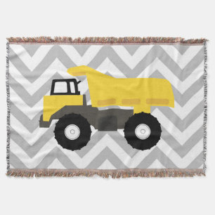 Dump Truck Construction Trucks Throw Blanket