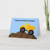 Dump Truck Personalised Birthday