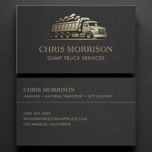 Dump Truck Service Professional Business Card
