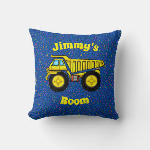 Dump Truck Square Throw Pillow
