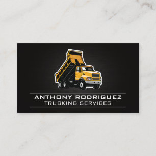 Dump Truck   Trucking Services Business Card