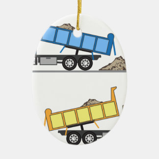 Dump Truck vector Ceramic Tree Decoration