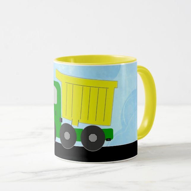 Dump Truck (yellow) Mug (Front Right)