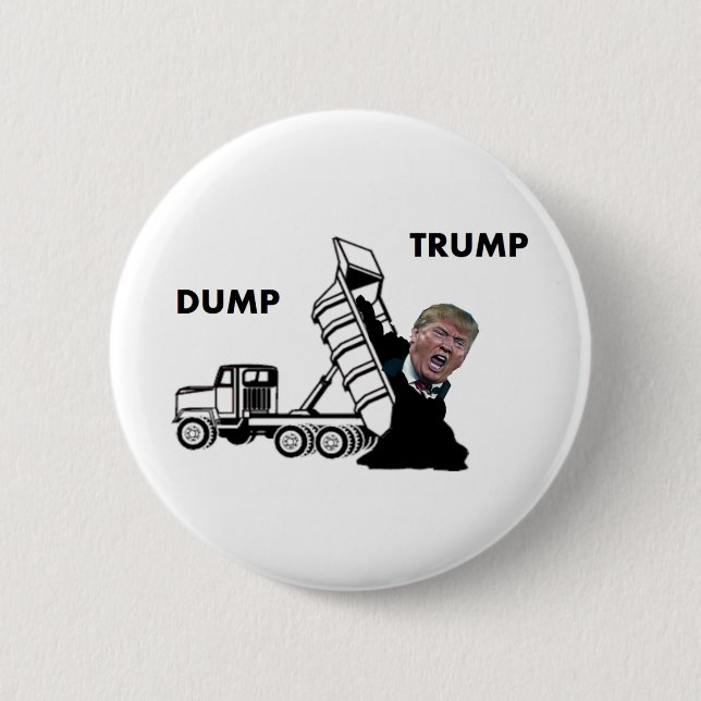 Dump Trump 6 Cm Round Badge (Front)