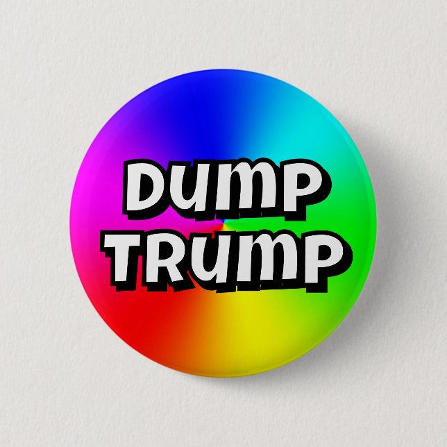 Dump Trump 6 Cm Round Badge (Front)