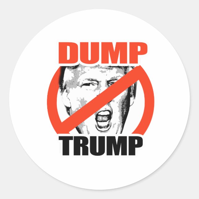 Dump Trump - Anti-Trump Classic Round Sticker (Front)