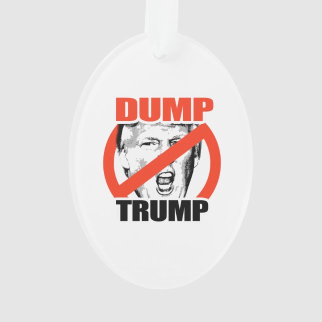 Dump Trump - Anti-Trump Ornament (Back)