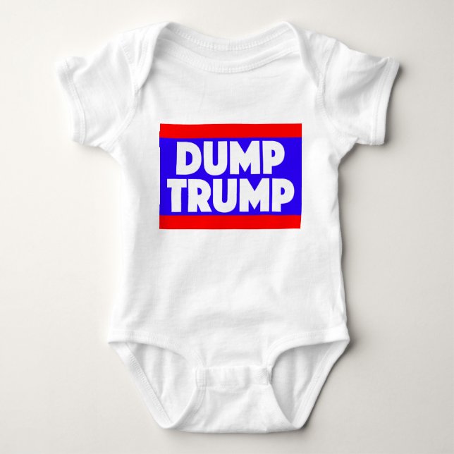 Dump Trump Baby Outfit Baby Bodysuit (Front)