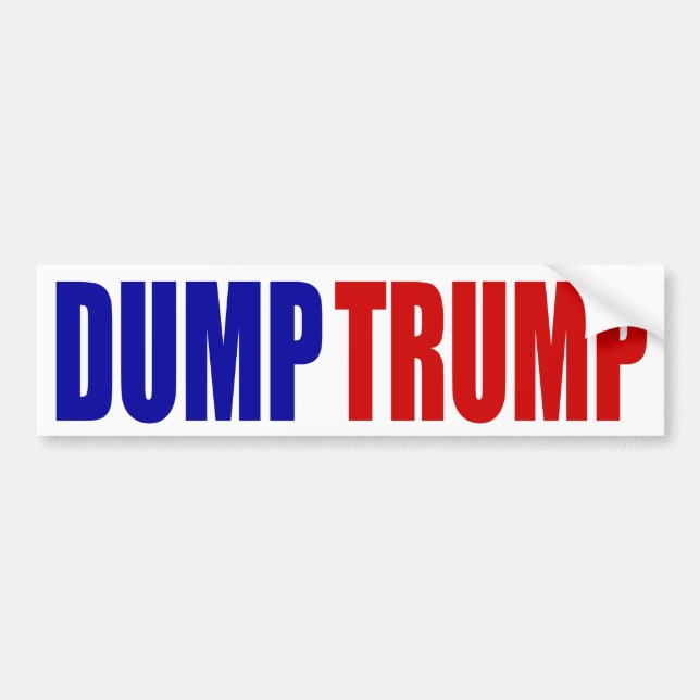 “DUMP TRUMP” BUMPER STICKER (Front)