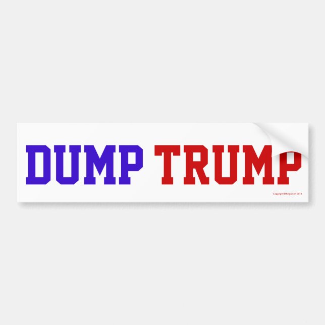 Dump Trump Bumper Sticker (Front)