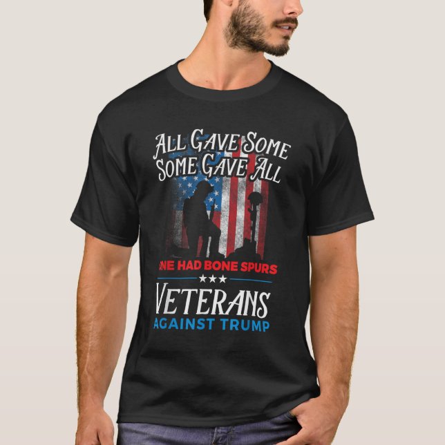 Dump Trump Cadet Bone Spurs Veterans Against Trump T-Shirt (Front)