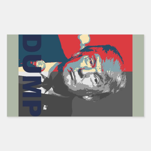 Dump Trump Campaign Sticker | Anti Donald Trump (Front)