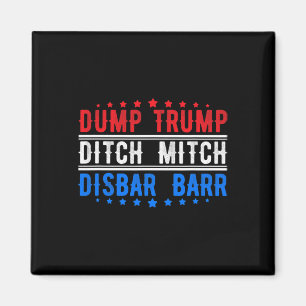 Dump Trump Ditch Mitch Disr Rr American Flag Color Magnet