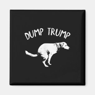 Dump Trump Dog Pooping  Magnet