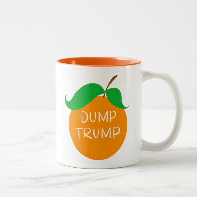 Dump Trump Orange Coffee Mug (Right)