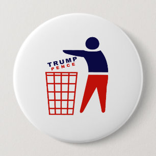 Dump Trump Pence - Anti-Trump - 10 Cm Round Badge