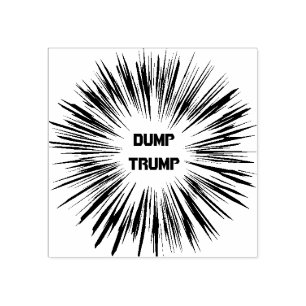 Dump Trump Political Wooden Stamp