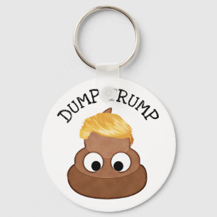 Dump Trump Poop pile "anti-trump" Political Humor Key Ring