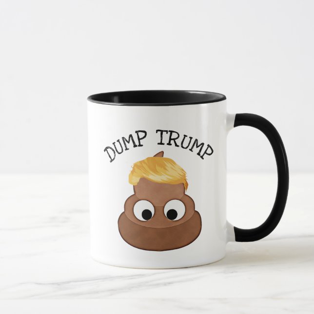Dump Trump Poop pile "anti-trump" Political Humour Mug (Right)